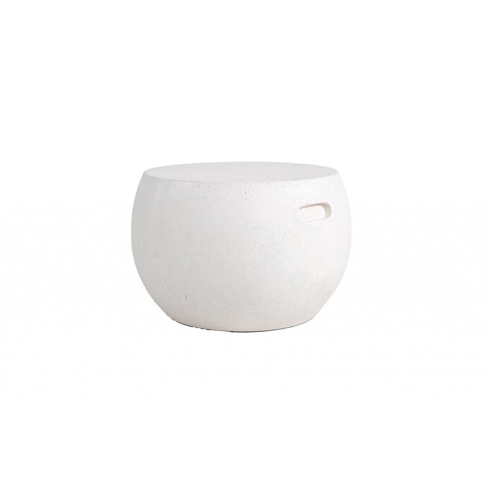 Τραπέζι Καθιστικού Rieti Terazzo White Round (44x44x34) Soulworks