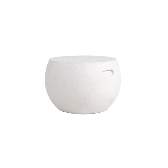 Τραπέζι Καθιστικού Rieti Terazzo White Round (44x44x34) Soulworks