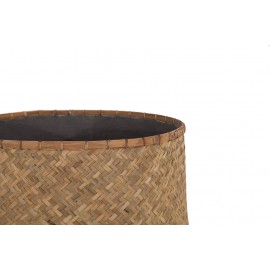 Γλάστρα Bamboo - XXL (90x90x90) - Des.01 bamboo και εσωτερική επένδυση από τσιμέντο Soulworks