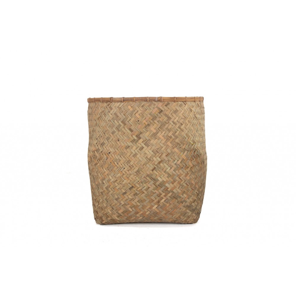 Γλάστρα Bamboo - XL (75x75x80) - Des.01 bamboo και εσωτερική επένδυση από τσιμέντο Soulworks