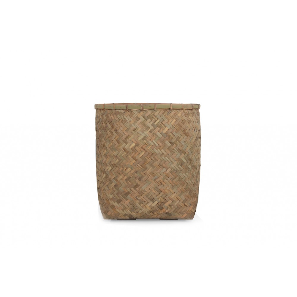 Γλάστρα Bamboo - M (55x55x60) - Des.01 bamboo και εσωτερική επένδυση από τσιμέντο Soulworks