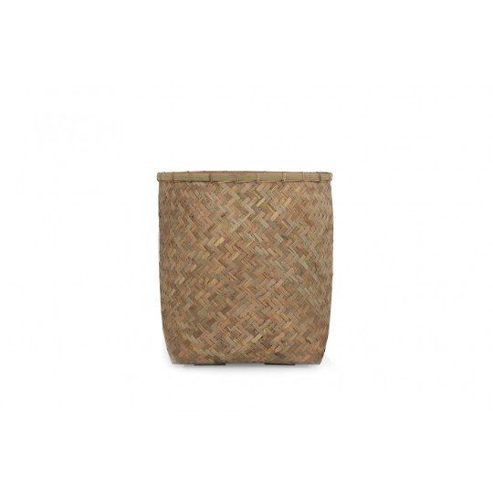 Γλάστρα Bamboo - M (55x55x60) - Des.01 bamboo και εσωτερική επένδυση από τσιμέντο Soulworks