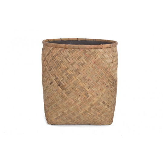 Γλάστρα Bamboo - L (63x63x69) - Des.02 bamboo και εσωτερική επένδυση από τσιμέντο Soulworks
