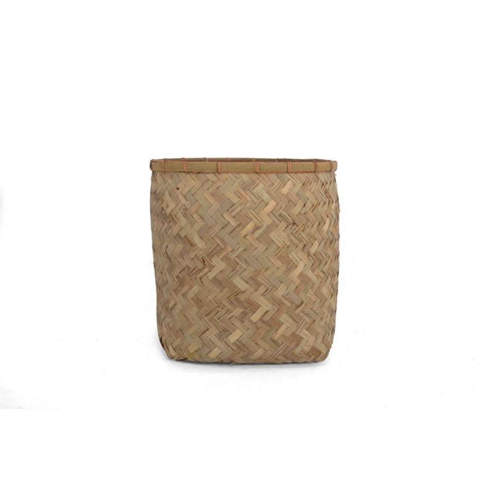 Γλάστρα Bamboo - S (48x48x53) - Des.02 bamboo και εσωτερική επένδυση από τσιμέντο Soulworks
