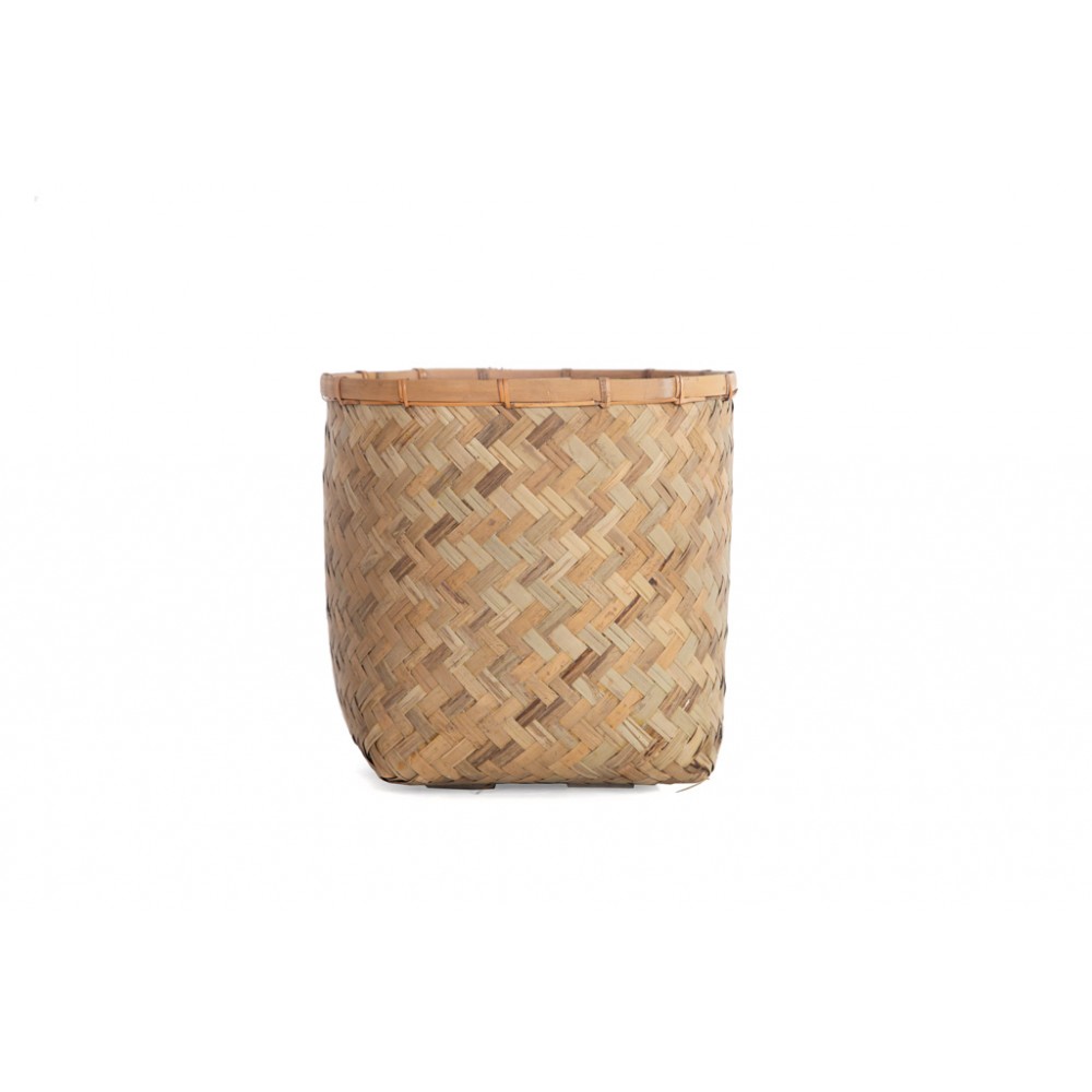 Γλάστρα Bamboo - XXXS (31x31x33) - Des.03 bamboo και εσωτερική επένδυση από τσιμέντο Soulworks