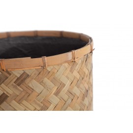 Γλάστρα Bamboo - XXXS (31x31x33) - Des.03 bamboo και εσωτερική επένδυση από τσιμέντο Soulworks