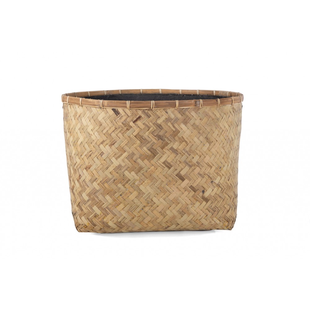 Γλάστρα Bamboo - XXL (63x63x47) - Des.04 bamboo και εσωτερική επένδυση από τσιμέντο Soulworks