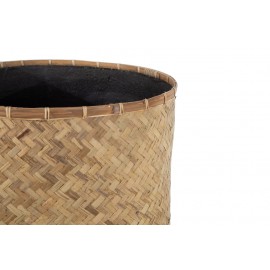Γλάστρα Bamboo - XXL (63x63x47) - Des.04 bamboo και εσωτερική επένδυση από τσιμέντο Soulworks