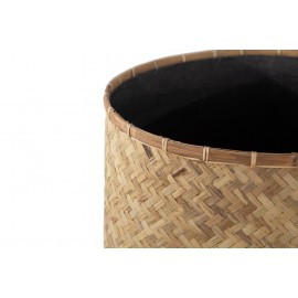 Γλάστρα Bamboo - XXL (63x63x47) - Des.04 bamboo και εσωτερική επένδυση από τσιμέντο Soulworks