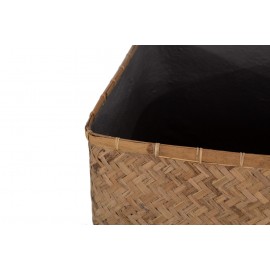 Γλάστρα Bamboo - XXL (70x70x72) - Des.05 bamboo και εσωτερική επένδυση από τσιμέντο Soulworks