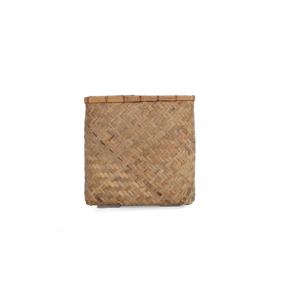 Γλάστρα Bamboo - L (50x50x52) - Des.05 bamboo και εσωτερική επένδυση από τσιμέντο Soulworks