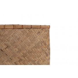 Γλάστρα Bamboo - L (50x50x52) - Des.05 bamboo και εσωτερική επένδυση από τσιμέντο Soulworks