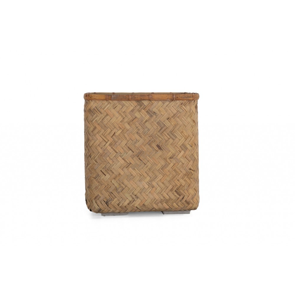 Γλάστρα Bamboo - M (40x40x41) - Des.05 bamboo και εσωτερική επένδυση από τσιμέντο Soulworks