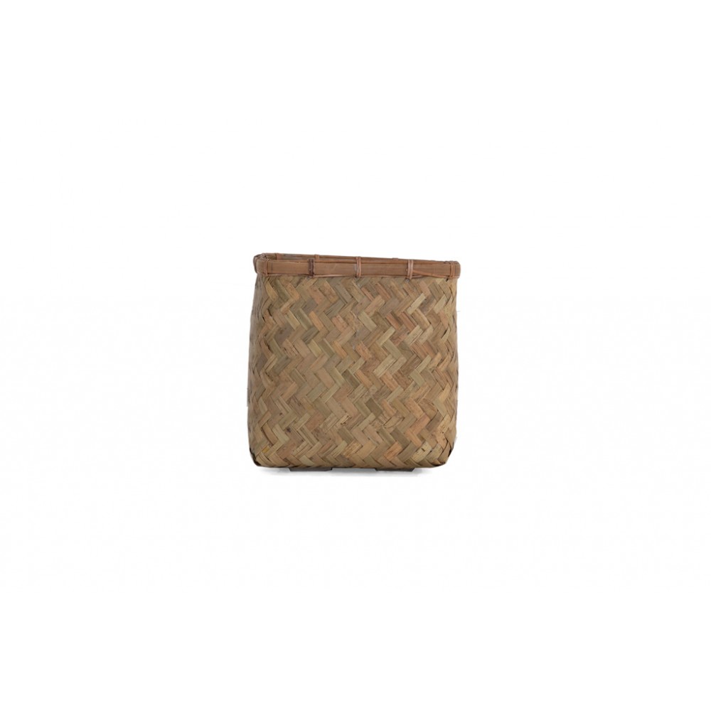 Γλάστρα Bamboo - S (30x30x31) - Des.05 bamboo και εσωτερική επένδυση από τσιμέντο Soulworks