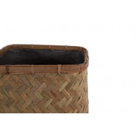 Γλάστρα Bamboo - S (30x30x31) - Des.05 bamboo και εσωτερική επένδυση από τσιμέντο Soulworks
