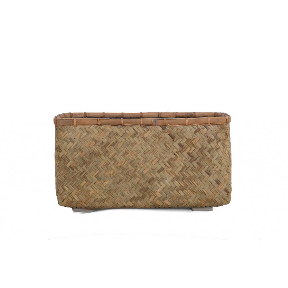 Γλάστρα Bamboo - L (60x30x31) - Des.06 bamboo και εσωτερική επένδυση από τσιμέντο Soulworks