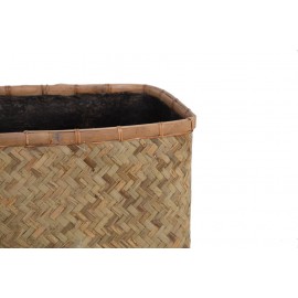 Γλάστρα Bamboo - L (60x30x31) - Des.06 bamboo και εσωτερική επένδυση από τσιμέντο Soulworks