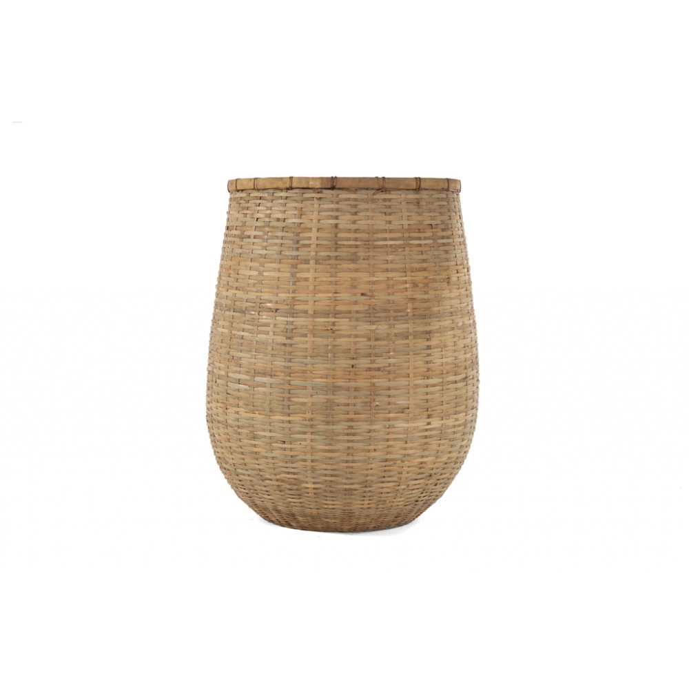 Γλάστρα Natura - L (50x50x60) - Des.01 bamboo και εσωτερική επένδυση από τσιμέντο Soulworks
