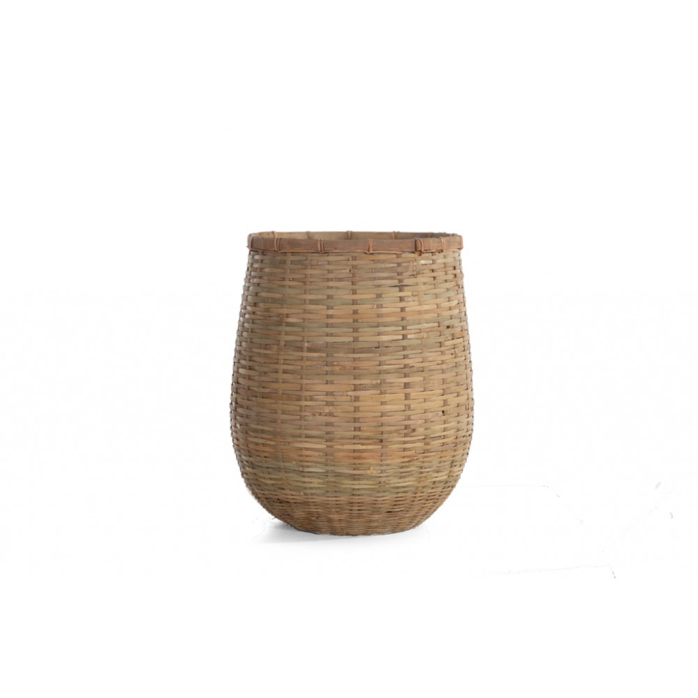 Γλάστρα Natura - M (37x37x44) - Des.01 bamboo και εσωτερική επένδυση από τσιμέντο Soulworks