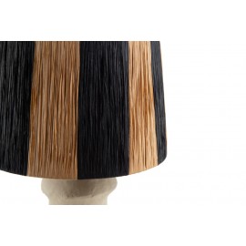 Επιτραπέζιο Φωτιστικό Juvela Raffia Beige Black (42x42x54) paper mache & raffia Soulworks