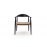 Καρέκλα Τραπεζαρίας με μπράτσα Kels Black (63x53x76) teak wood Soulworks