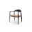 Καρέκλα Τραπεζαρίας με μπράτσα Kels Black (63x53x76) teak wood Soulworks