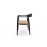 Καρέκλα Τραπεζαρίας με μπράτσα Kels Black (63x53x76) teak wood Soulworks