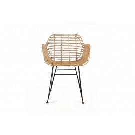 Καρέκλα Τραπεζαρίας με μπράτσα Marea Black legs (57x60x82) Soulworks 0300087