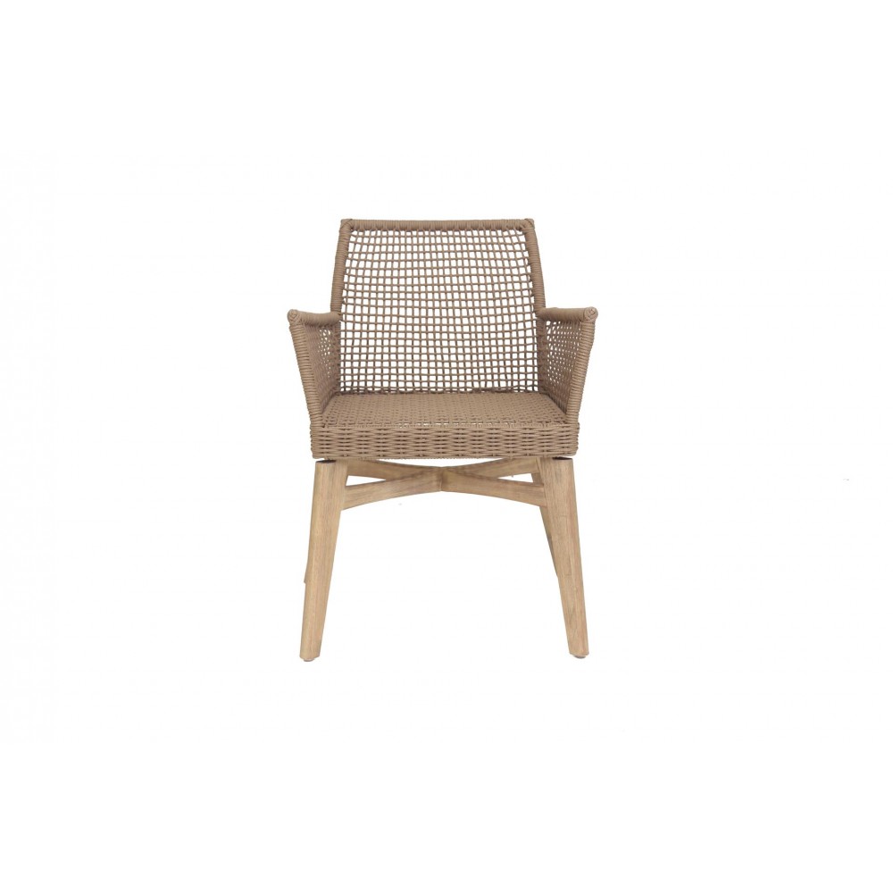 Καρέκλα Τραπεζαρίας με μπράτσα Thin Air Low Back Latte (61x59x79) Soulworks 0370070