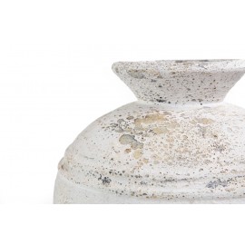 Διακοσμητικό βάζο Bianca Boho White Medium (35x35x40) GRC Soulworks 0630034