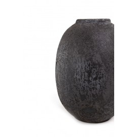 Κεραμικό Διακοσμητικό Βάζο Siso Nic Black Spot Gray Small (22x22x31) Soulworks 0630060