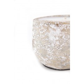 Κεραμικό Κηροπήγιο Mingi White Classic Large (15x15x14) Soulworks 0630063