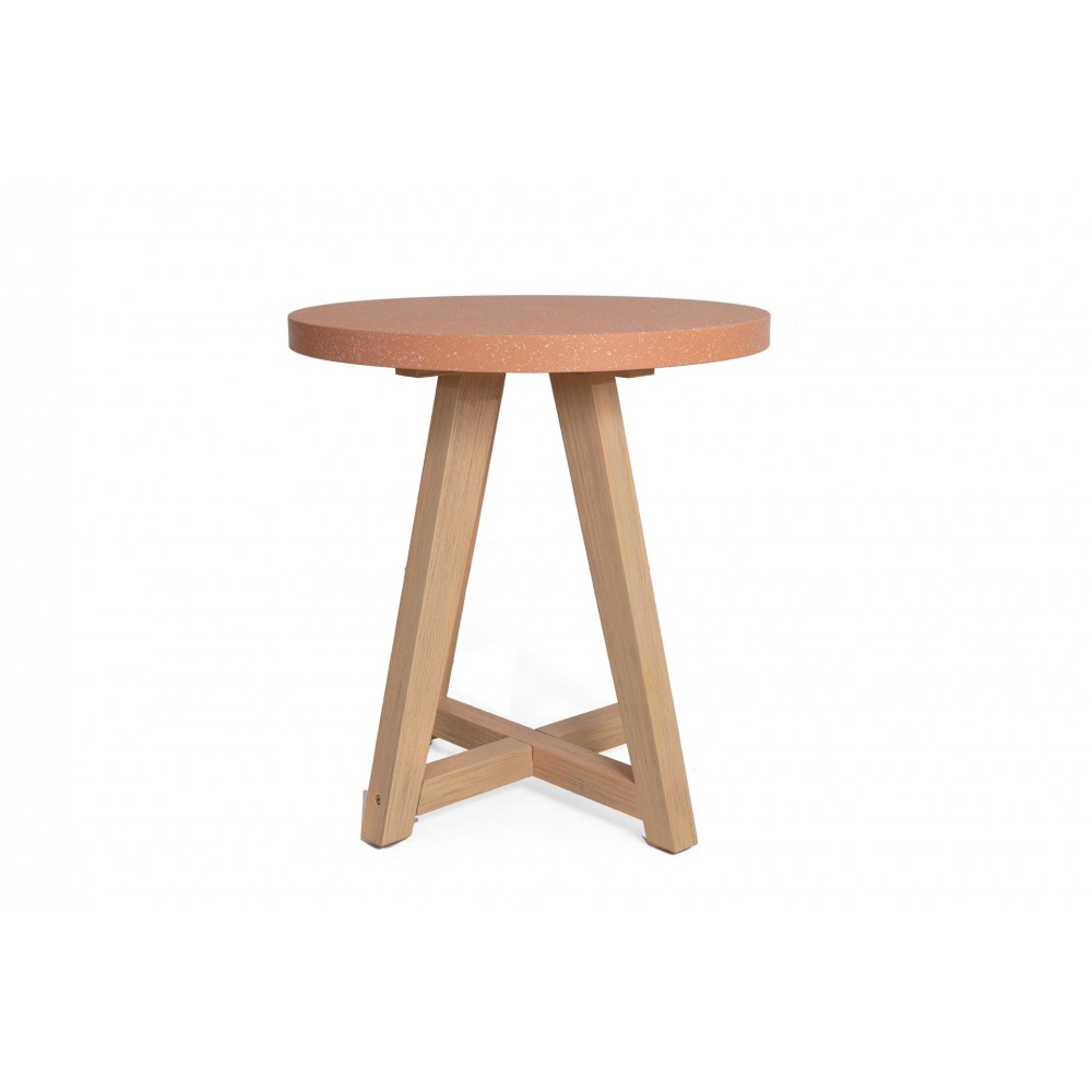 Τραπέζι Bistro Noria Terazzo Pink White (70x70x75) Soulworks 0800021