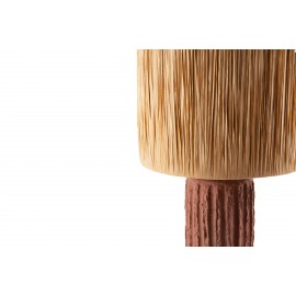 Επιτραπέζιο Φωτιστικό Brava Raffia Terracotta (36x36x60) Soulworks 0880003