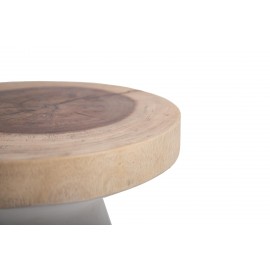 Βοηθητικό Τραπέζι Lind White Natural (40x40x40) Soulworks 0900003