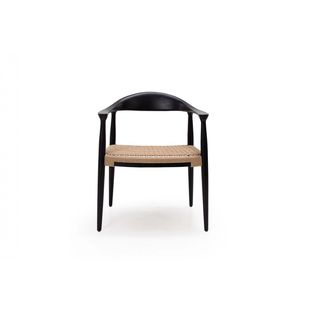 Καρέκλα Τραπεζαρίας με μπράτσα Kels Black (63x53x76) Soulworks 0940006