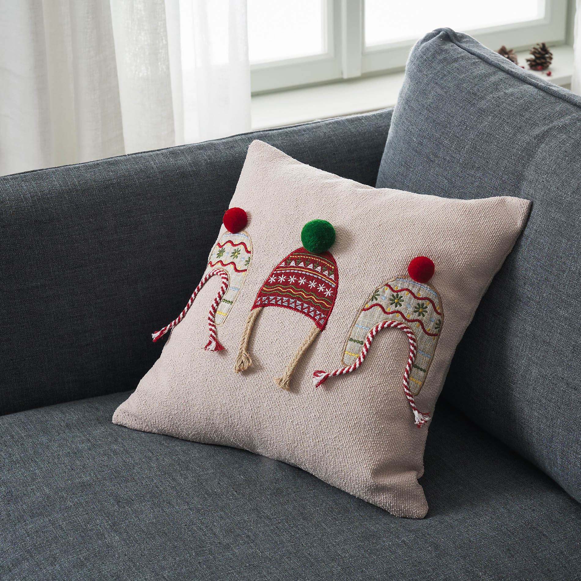 Μαξιλαροθήκη 43x43cm GOFIS HOME Xmas 298