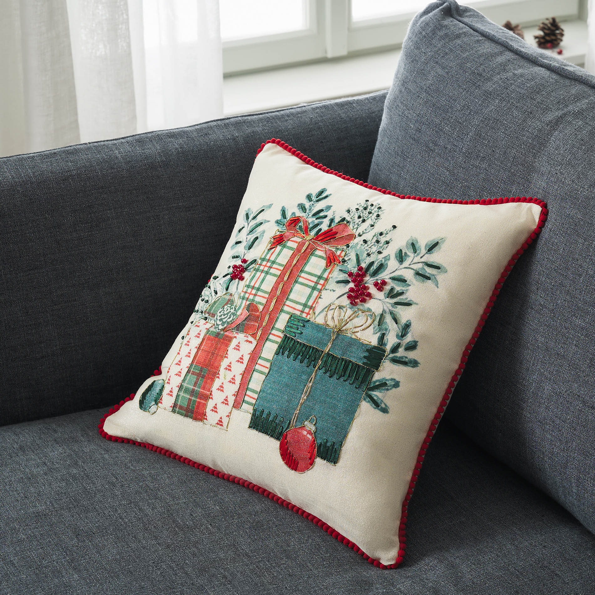 Μαξιλαροθήκη 43x43cm GOFIS HOME Xmas 339