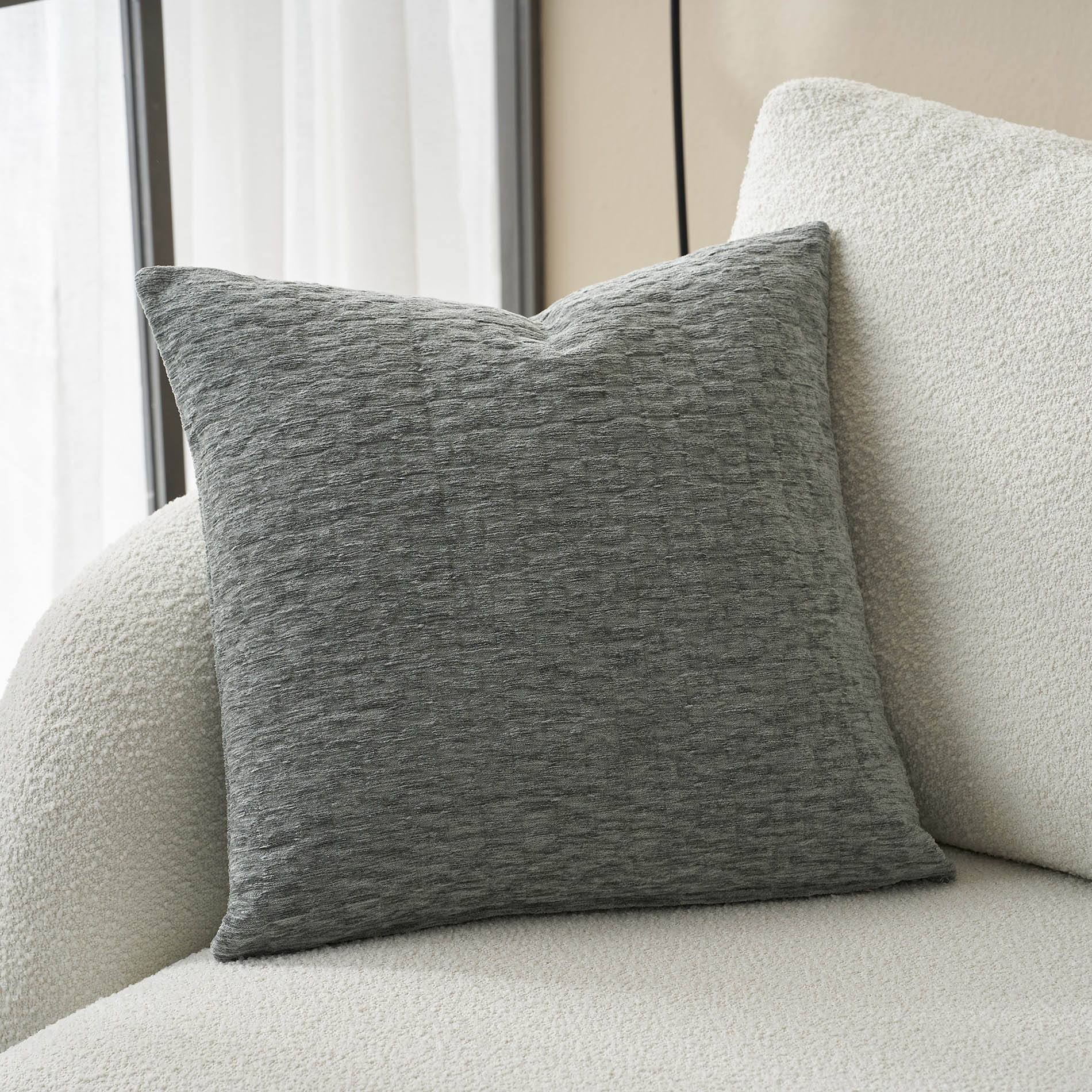 Μαξιλαροθήκη 50x50cm GOFIS HOME Ondine Weed Grey 184/07