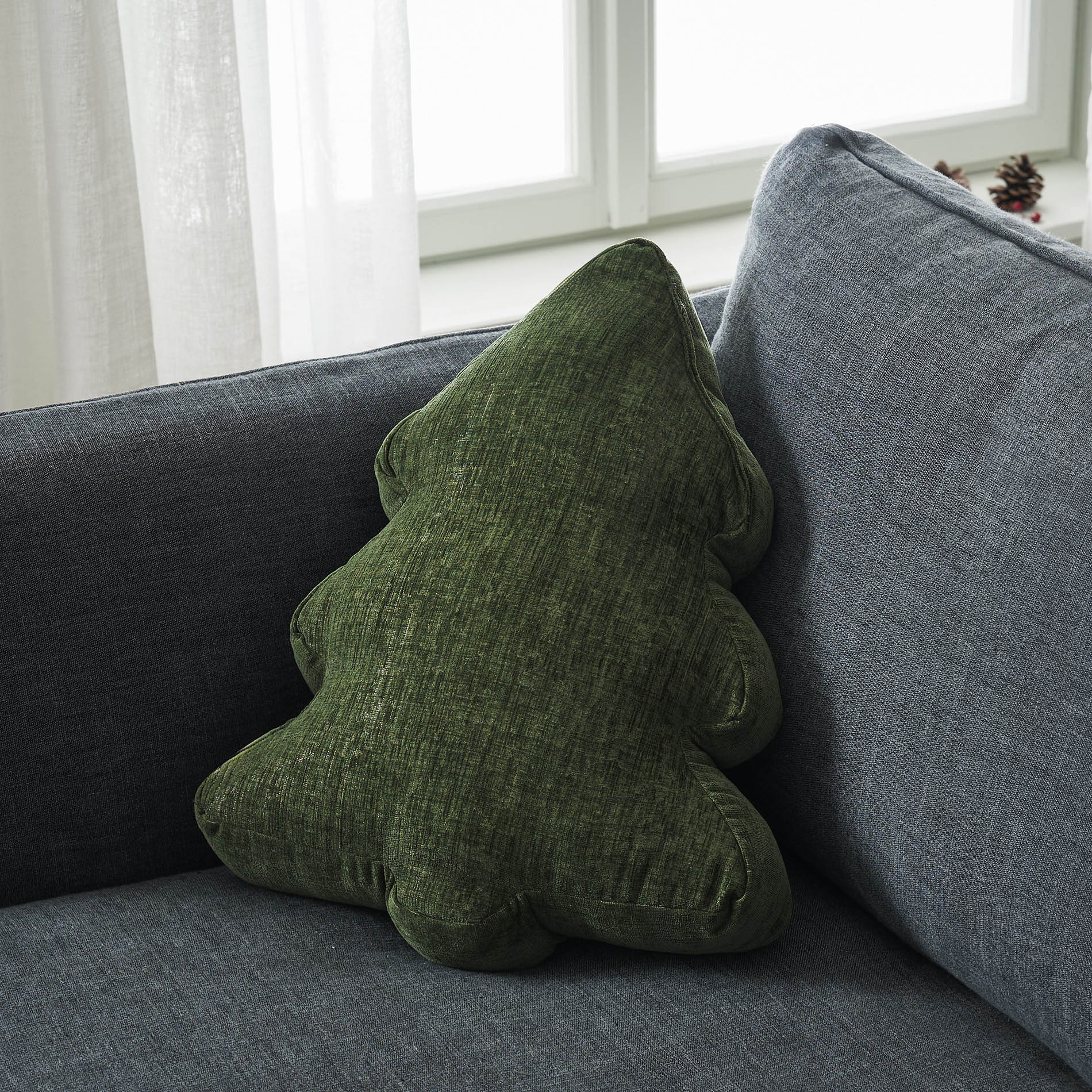 GOFIS HOME - Μαξιλαράκι με γέμισμα 35x45cm Xmas Sage Green 283