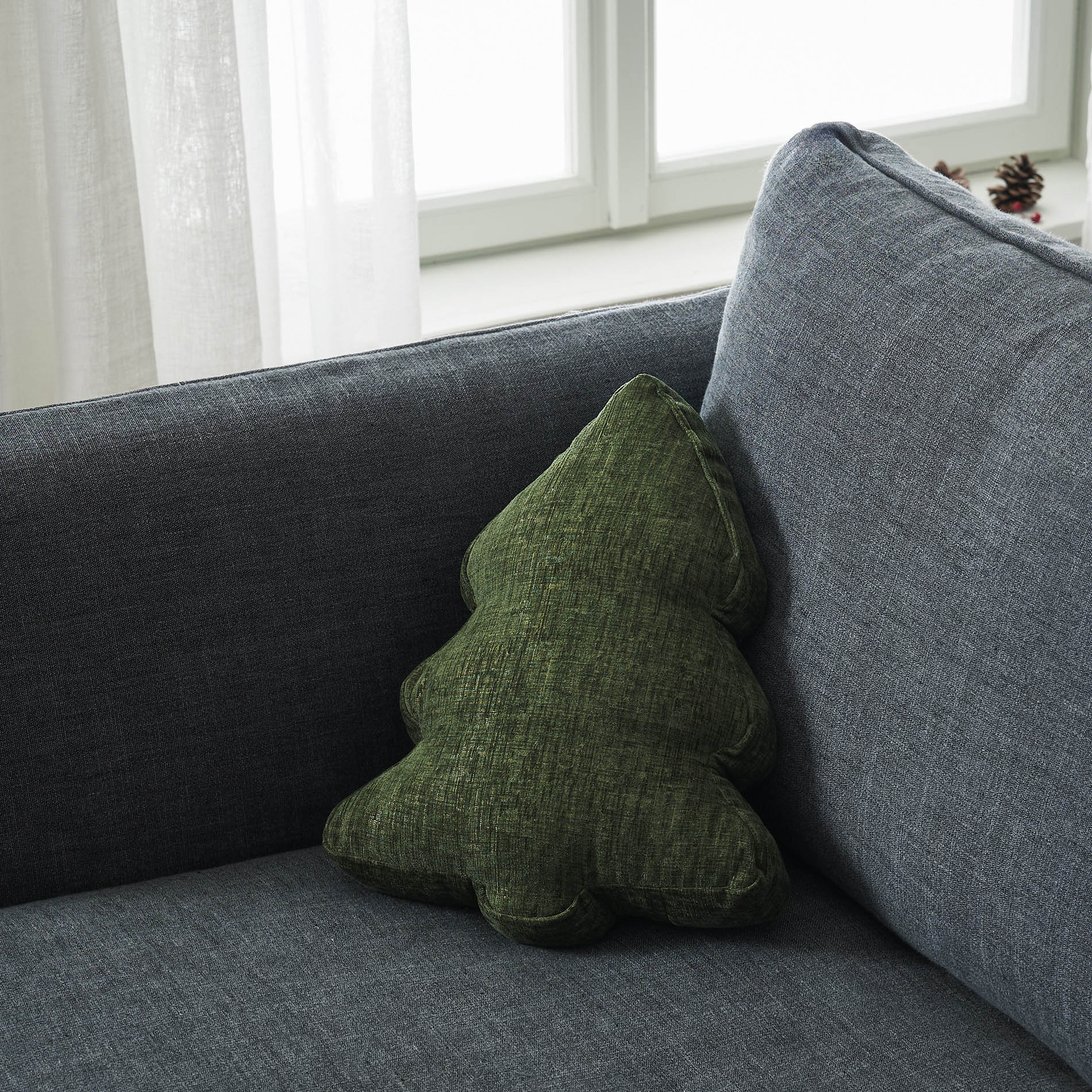 GOFIS HOME - Μαξιλαράκι με γέμισμα 28x36cm Xmas Sage Green 283