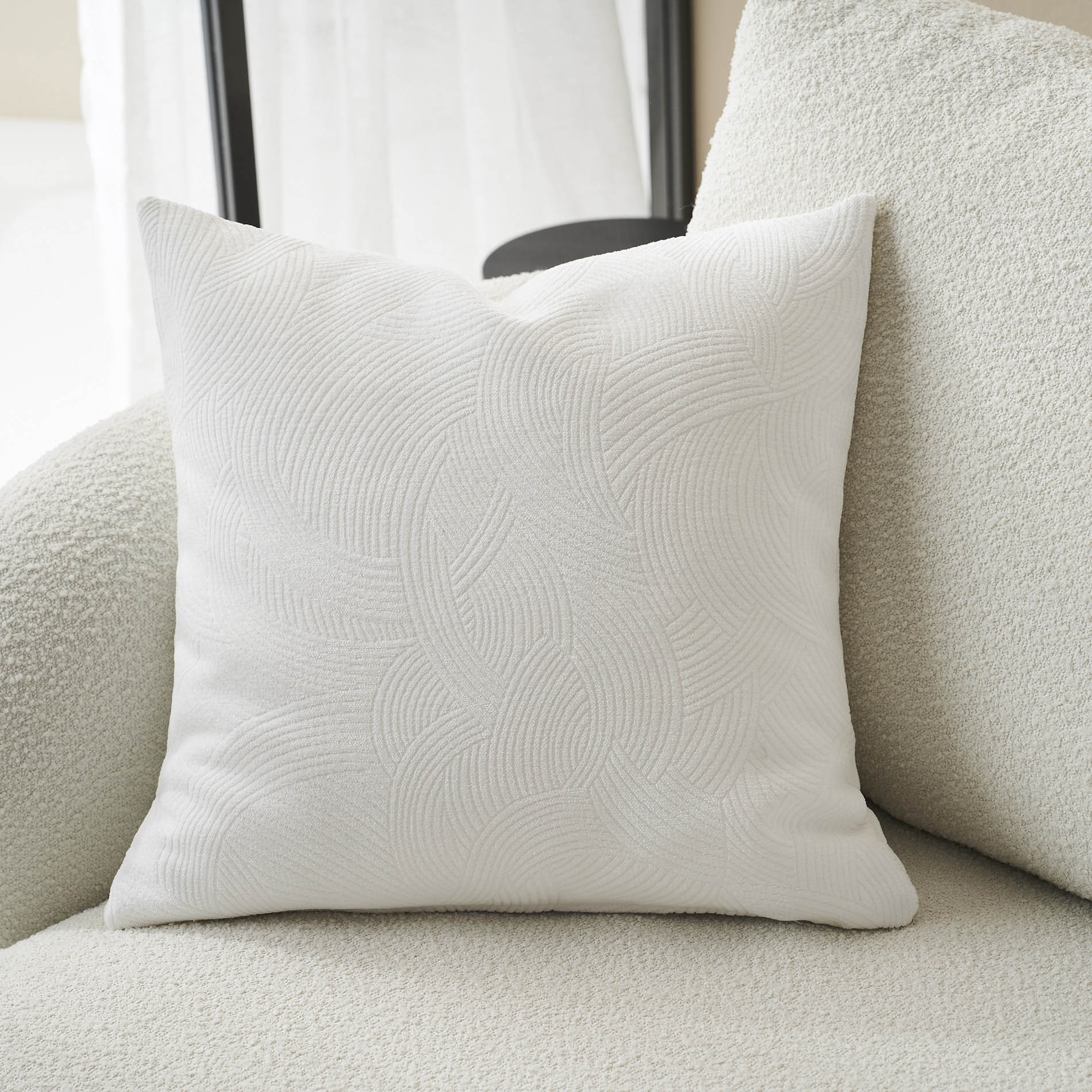 Μαξιλαροθήκη 50x50cm GOFIS HOME Nimbus Polar White 447/26