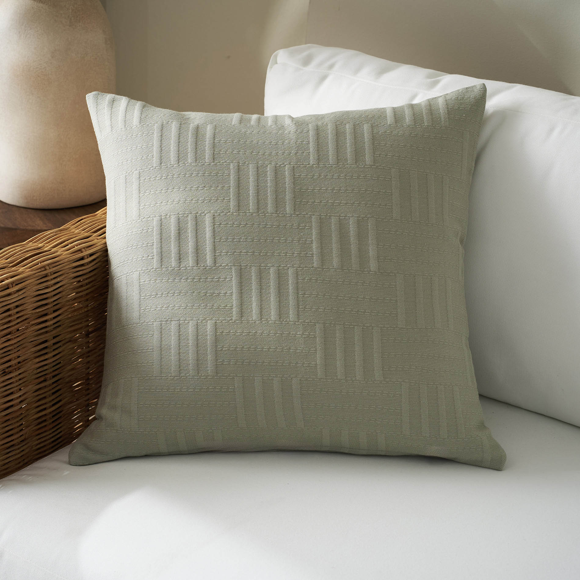 Μαξιλαροθήκη 50x50cm GOFIS HOME Calyra Smoke Green 654/07