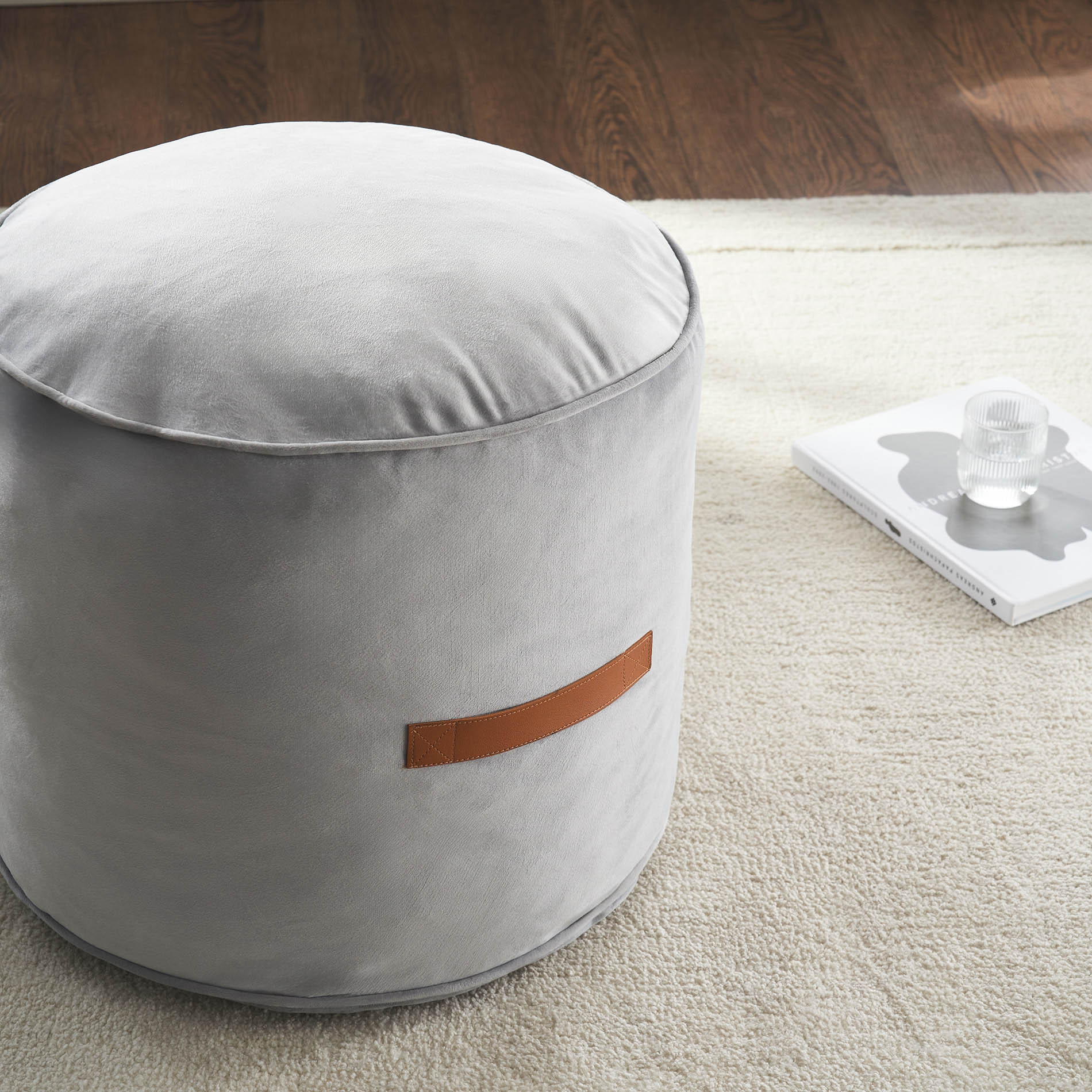 πουφ 40x50x50cm GOFIS HOME Winter Cloud Grey 711/34