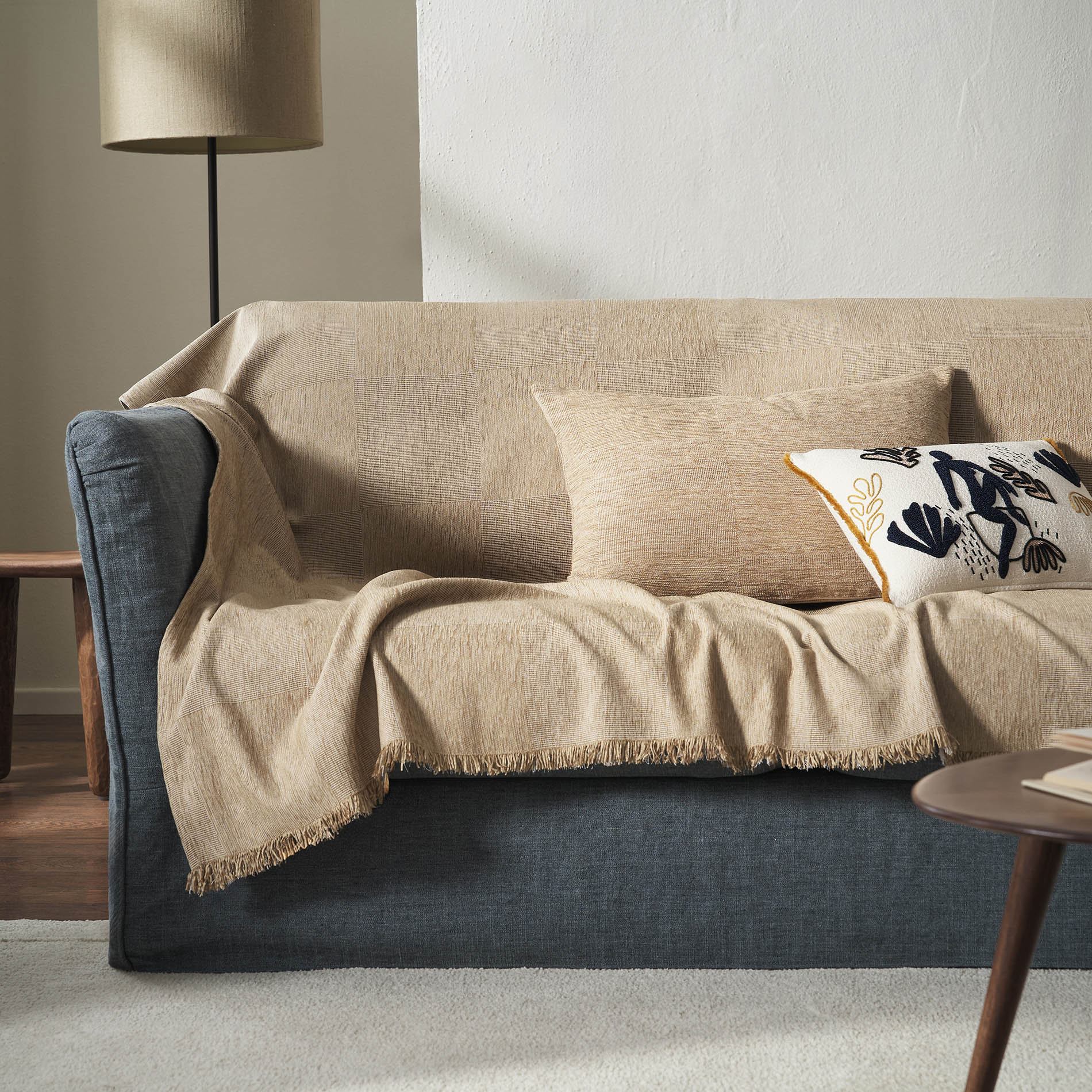 Ριχτάρι Τριθέσιου 180x310cm GOFIS HOME Zephyr Sesame Beige 146/06