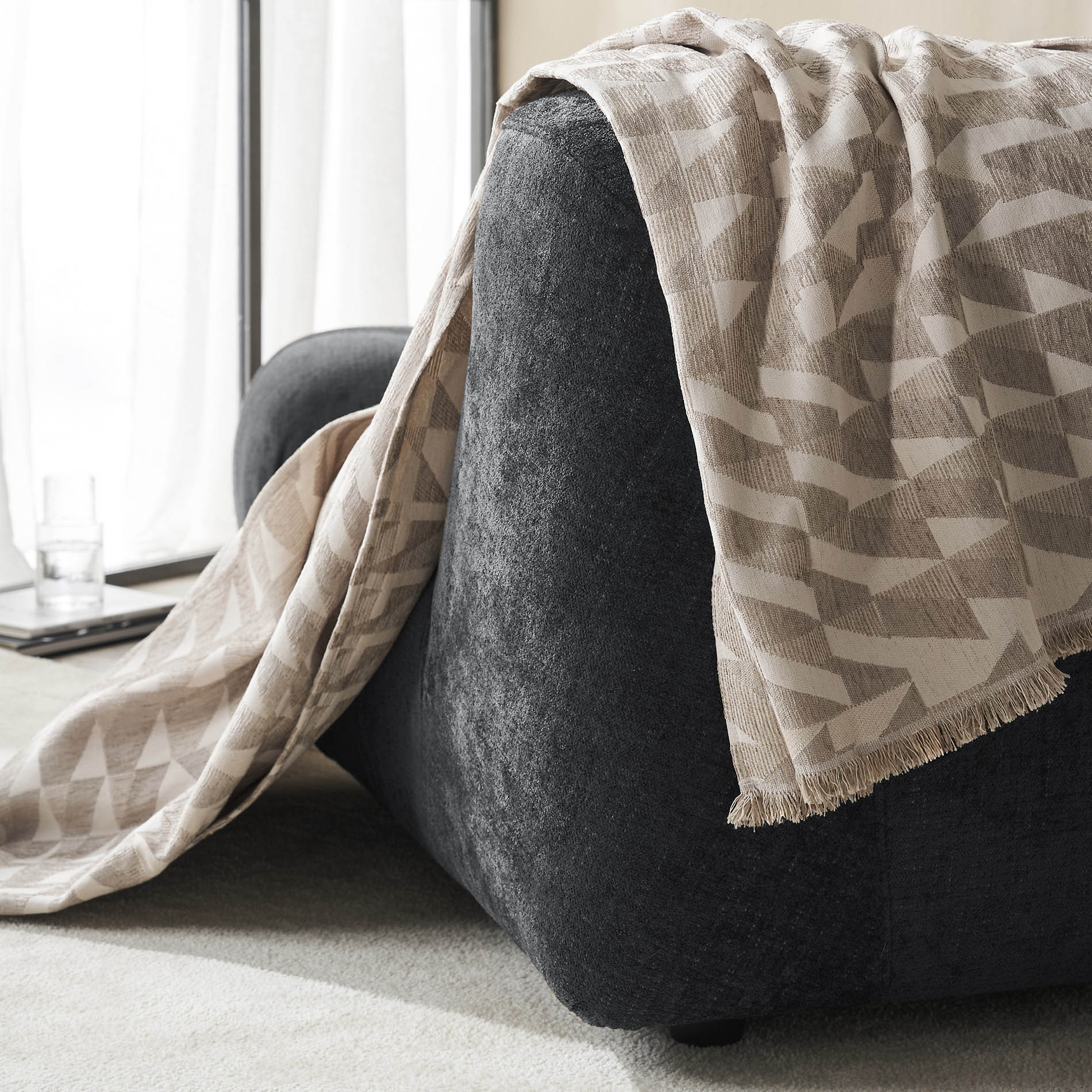 Ριχτάρι Τετραθέσιου 180x350cm GOFIS HOME Caspian Beige 156/06