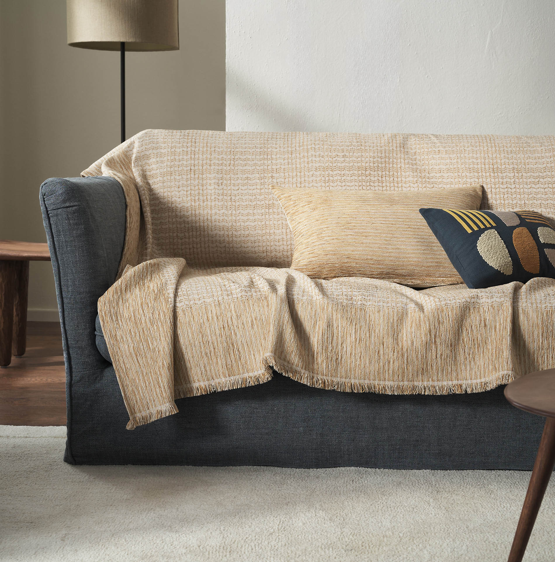 Ριχτάρι Τετραθέσιου 180x350cm GOFIS HOME Meadow Leaf Gold 160/04