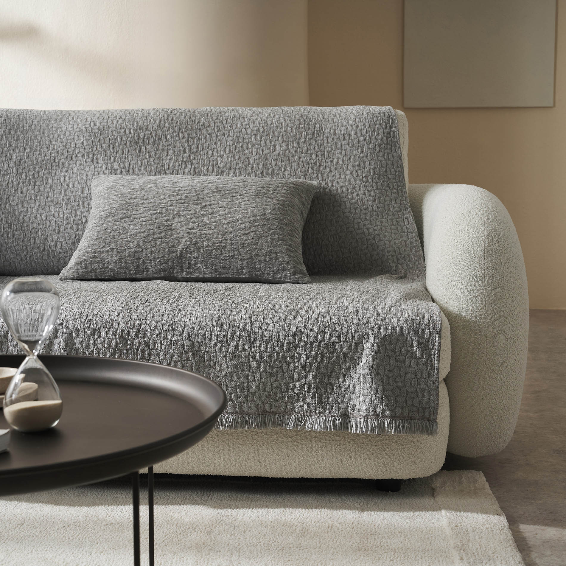 Ριχτάρι Πολυθρόνας 180x175cm GOFIS HOME Ondine Silver Grey 184/15