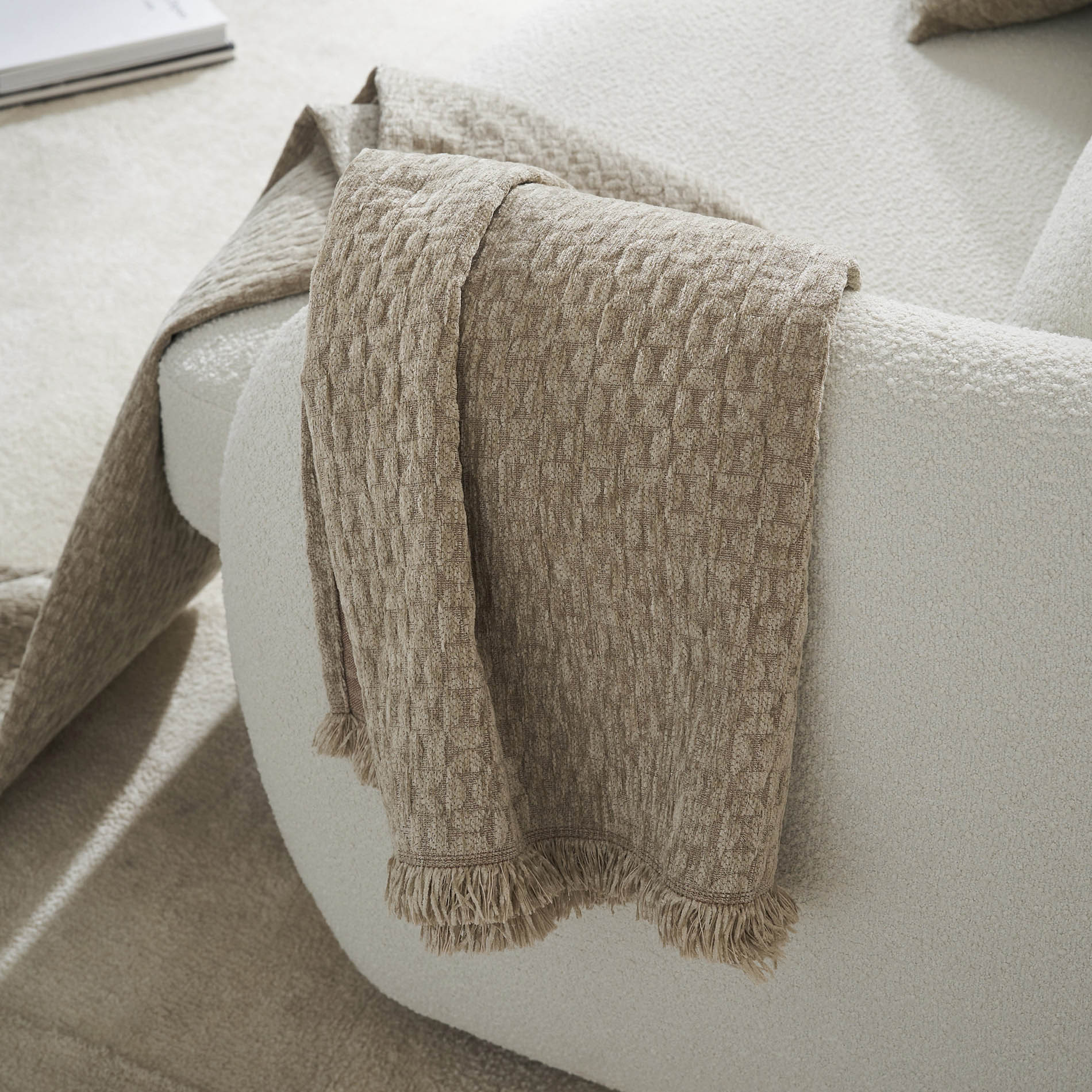 Ριχτάρι Τετραθέσιου 180x350cm GOFIS HOME Ondine Beige 184/06