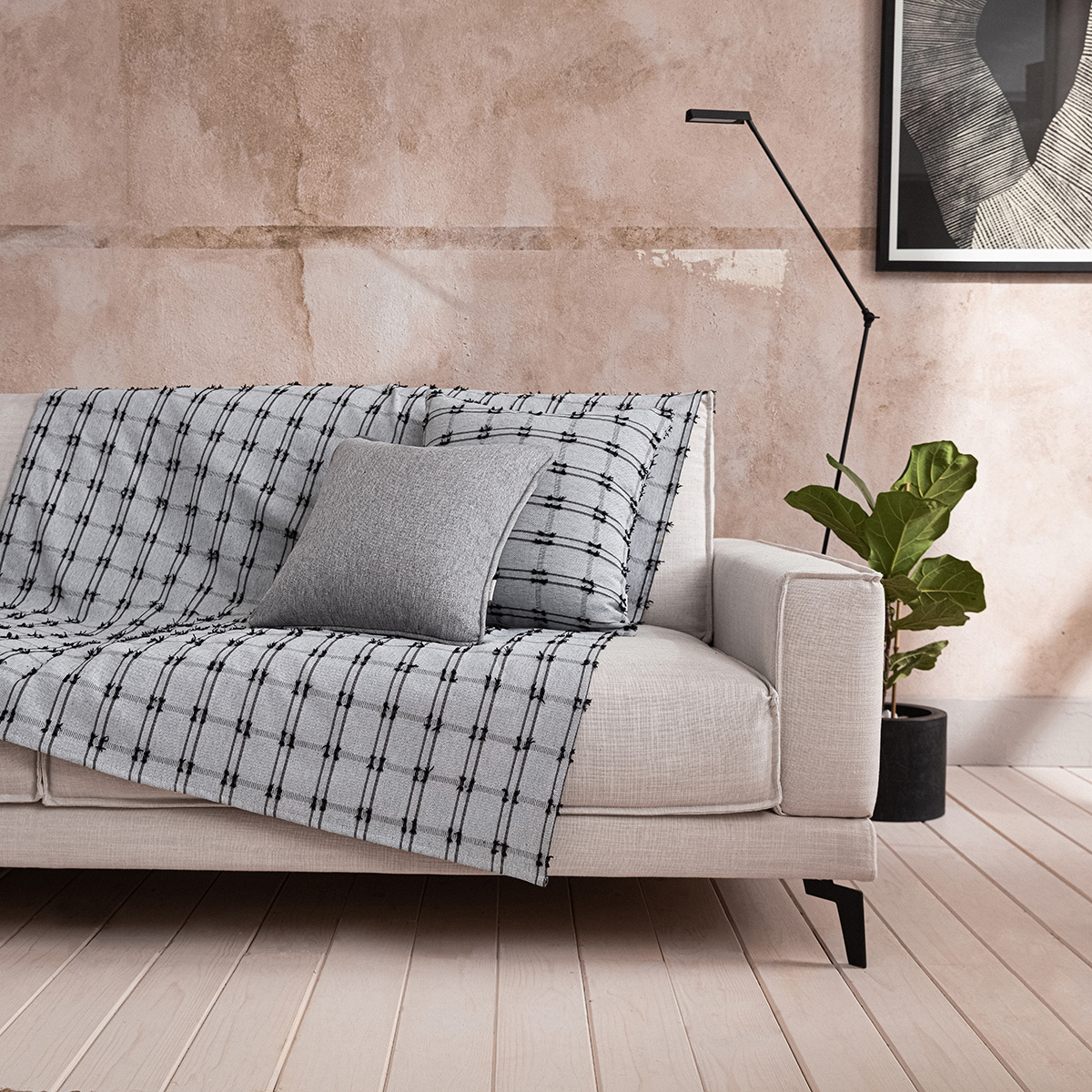 Ριχτάρι Τριθέσιου 180X310cm GOFIS HOME Celtic Black Coal 377/ 14